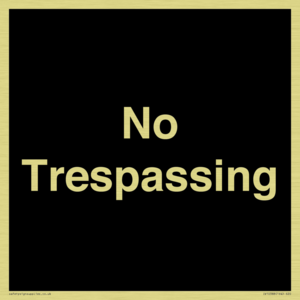 No Trespassing